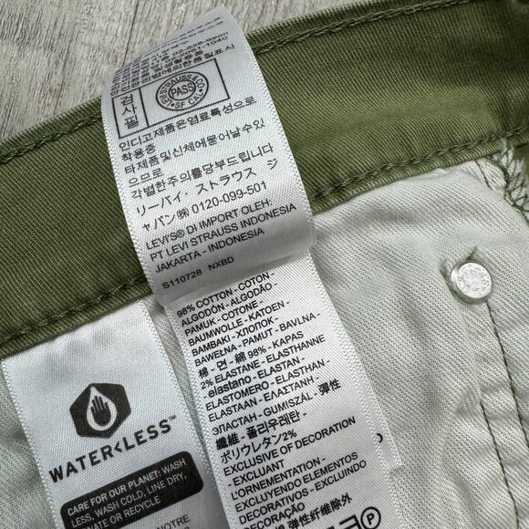Levis 514 Straight Fit Pants Men's 32x34 Green Stretch Twill Straight Leg NEW - Picture 5 of 12